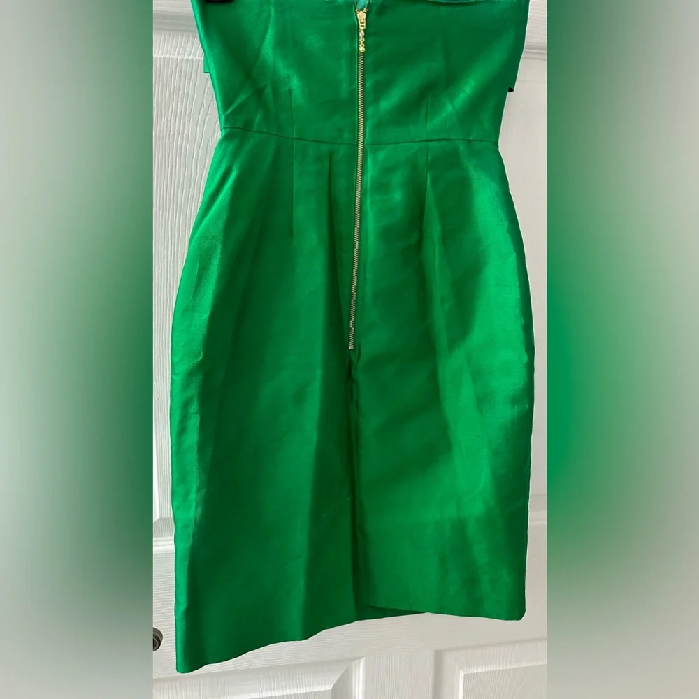 Kate Spade Darcie Strapless Green Cocktail Dress Size 0 Emerald Fit & Flare